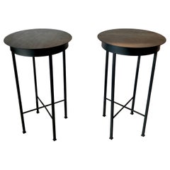Pair 20th Century French Moderne-Style Side Tables