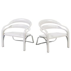 Pair of Fettuccini W Lounge Chairs by Vladimir Kagan for Fasem International