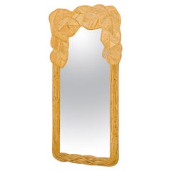 Large rattan mirror