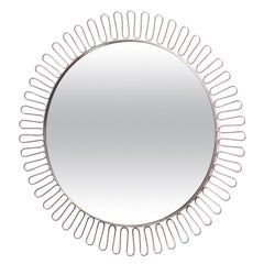 Swedish Mid Century Brass Mirror