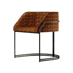 Déjà Vu Stuhl aus Wobble-Stoff und schwarzem, mattem Metall