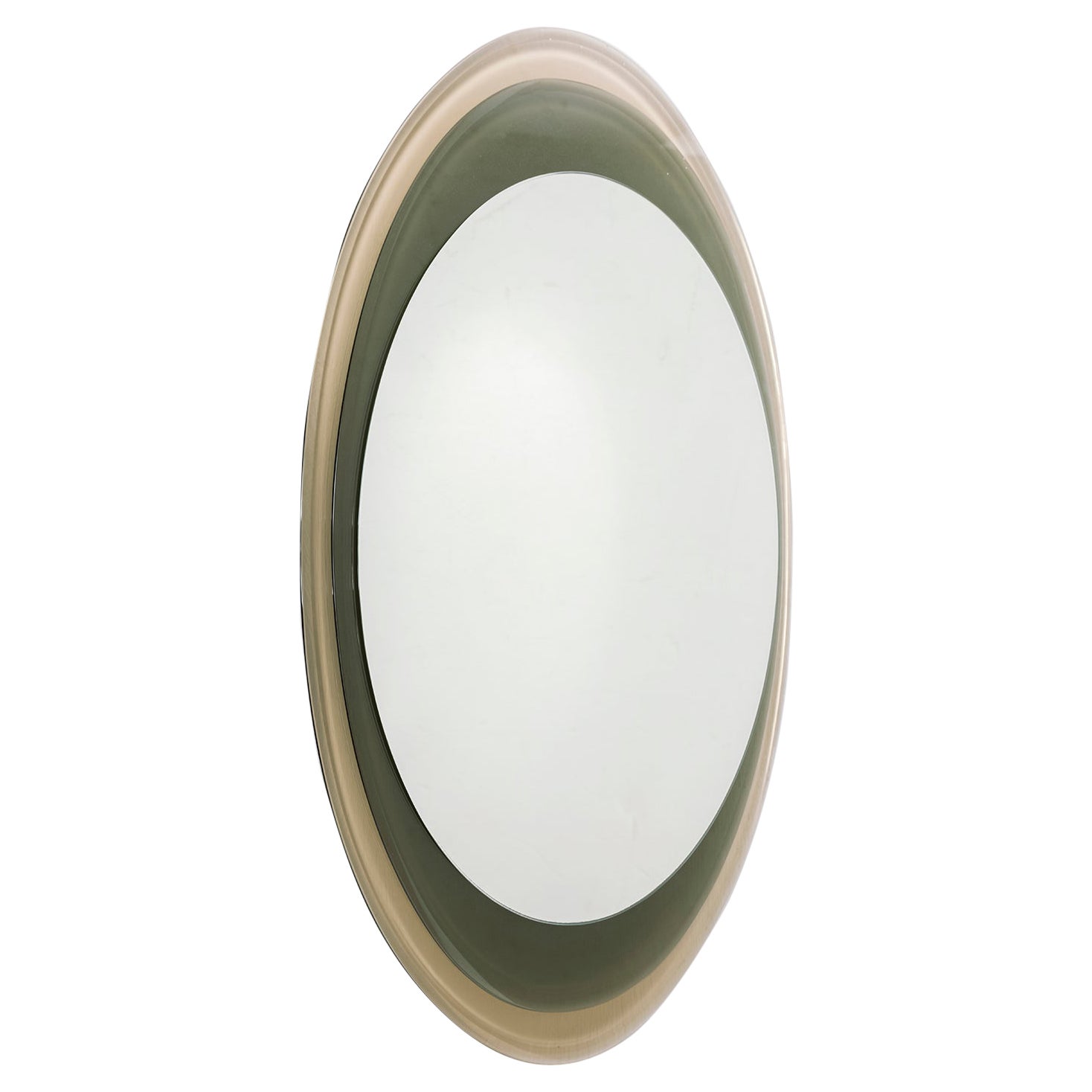 Specchio ovale a due colori di Max Ingrand per Fontana Arte