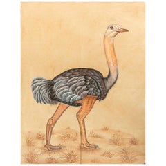 1970s Jaime Parlade Designer Hand Painting "Ostrich"