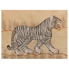 1970s Jaime Parlade Designer Hand Painting "Bengal Tiger"