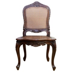 AND SO TO BED HAND CARVED BEECHWOOD CANE SEAT GORGEOUS OCCASIONAL CHAiR