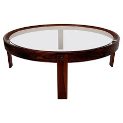 Mid-Century Modern Wooden and Glass Coffee Table