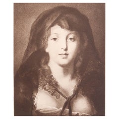 Original Antique Print After Jean-Baptiste Greuze. 1912