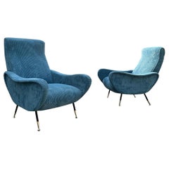 Modern-mid century, set of 2 italian armchairs from the 50s-60s