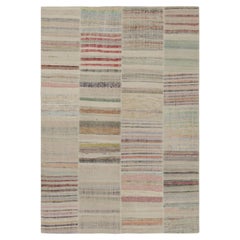 Rug & Kilim's Patchwork Kilim in Polychromatic Stripes (Kilim en patchwork à rayures polychromes)
