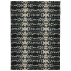 Rug & Kilim's Scandinavian Style Custom Kilim Rug Design with Geometric Patterns (en anglais)