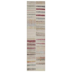 Tapis de course Kilim en patchwork à rayures polychromes de Rug & Kilim