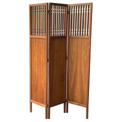 Vintage Midcentury Arthur Umanoff Washington Woodcraft 1964 Walnut Room Divider Screen