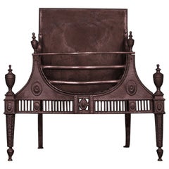 A Fine 18th Century Cast & Wrought-Iron Neo-Classical Period Fire Grate