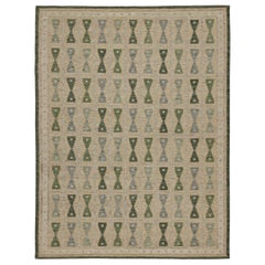 Rug & Kilim’s Scandinavian Style Custom Kilim Rug Design with Hourglass Patterns