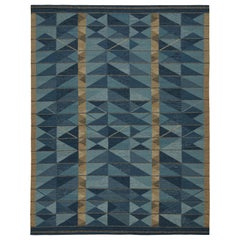 Rug & Kilim’s Scandinavian Style Custom Kilim Rug Design with Geometric Patterns