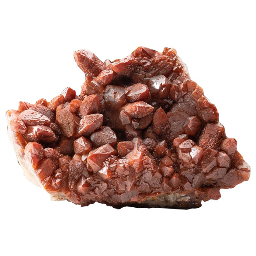 Red Quartz Hematite crystal cluster From Morocco (5.6 lbs) For Sale