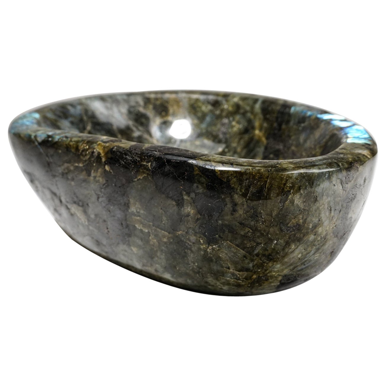 Genuine Polished Labradorite Large Bowl (19.6 lbs) For Sale
