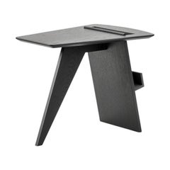 Table d'appoint pour magazines M6500 en Oak laqué noir par Jens Risom pour Fredericia