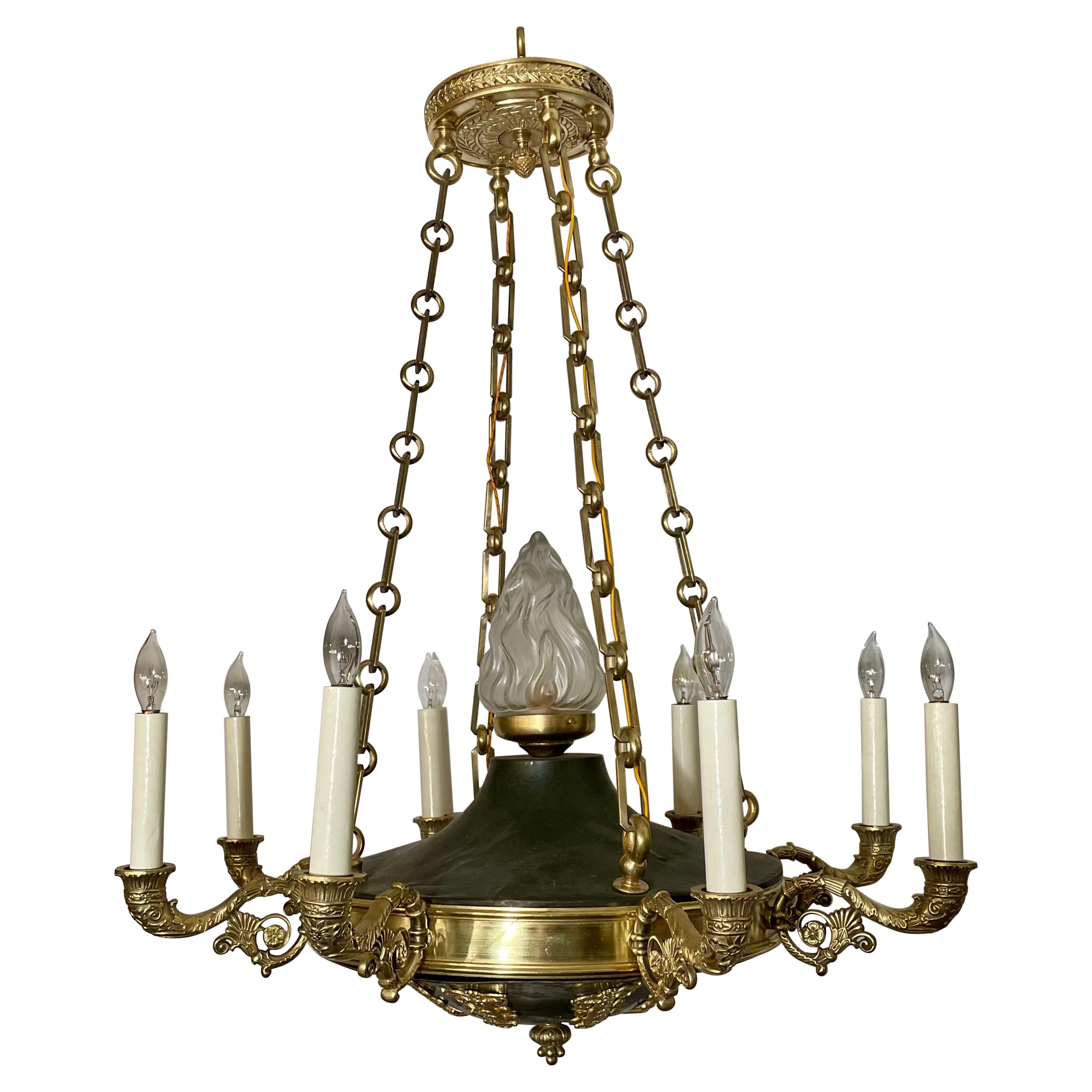 Antique French Empire Chandelier circa 1900 For Sale