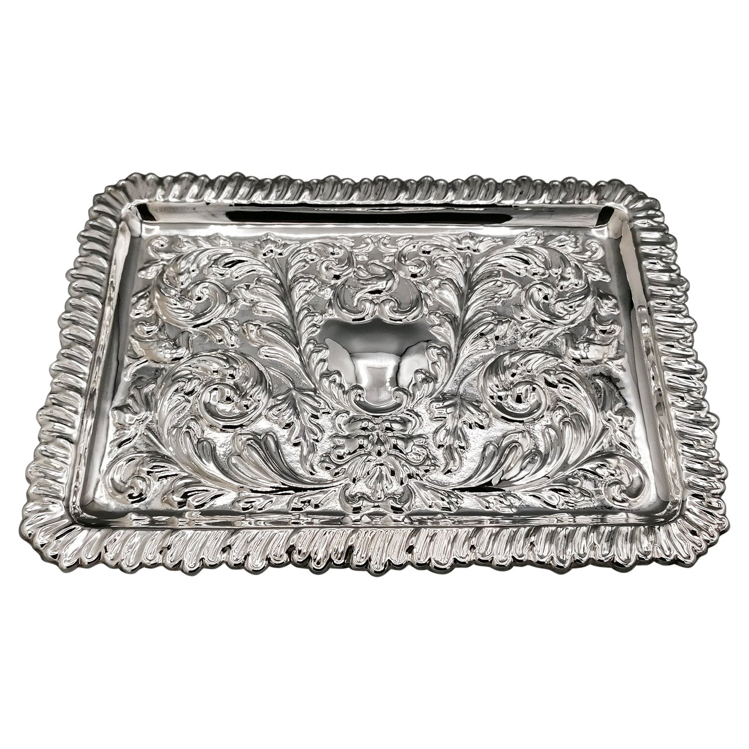 21st Century Italy Sterling Silver Letter tray For Sale