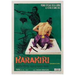 Vintage Harakiri 1963 Italian Due Fogli Film Poster