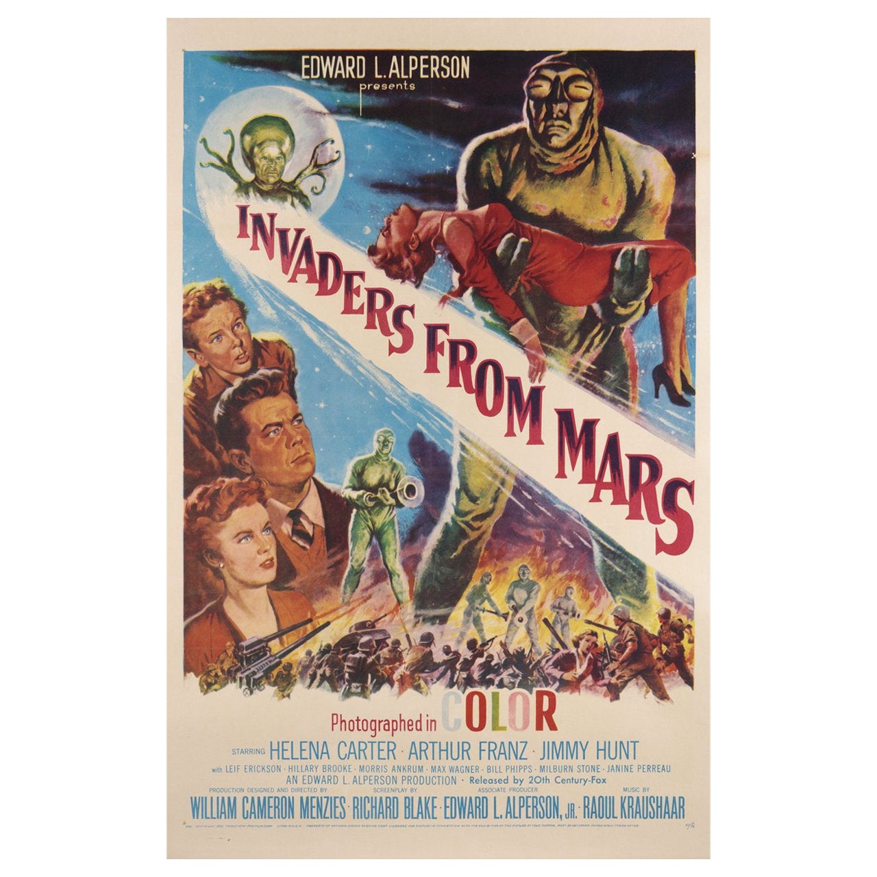 Invaders from Mars R1955 U.S. One Sheet Film Poster For Sale
