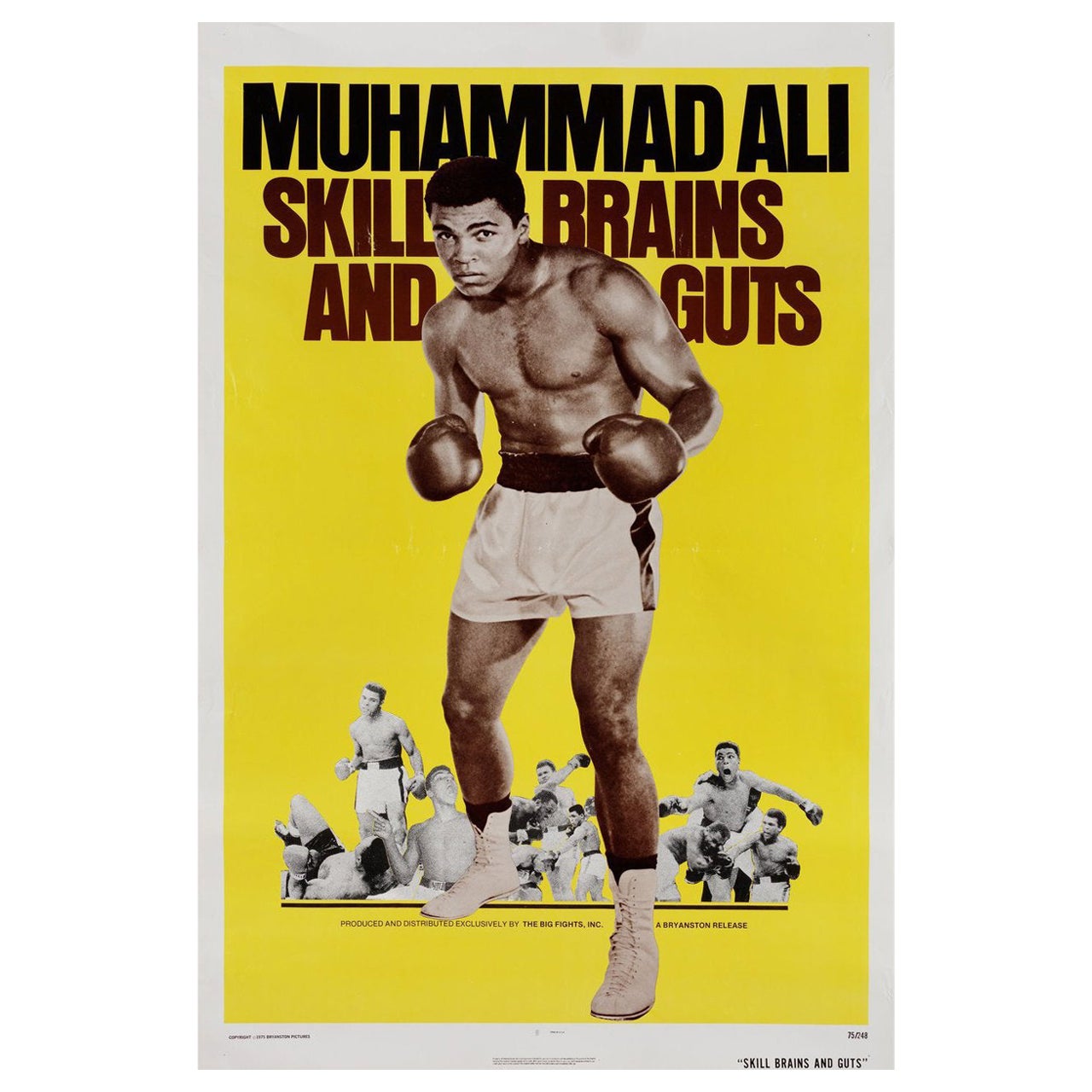 Muhammad Ali: Skill Brains and Guts 1975 U.S. One Sheet Film Poster For Sale