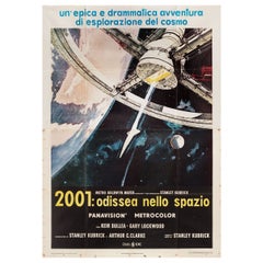 2001: A Space Odyssey R1970s Italian Quattro Fogli Film Poster