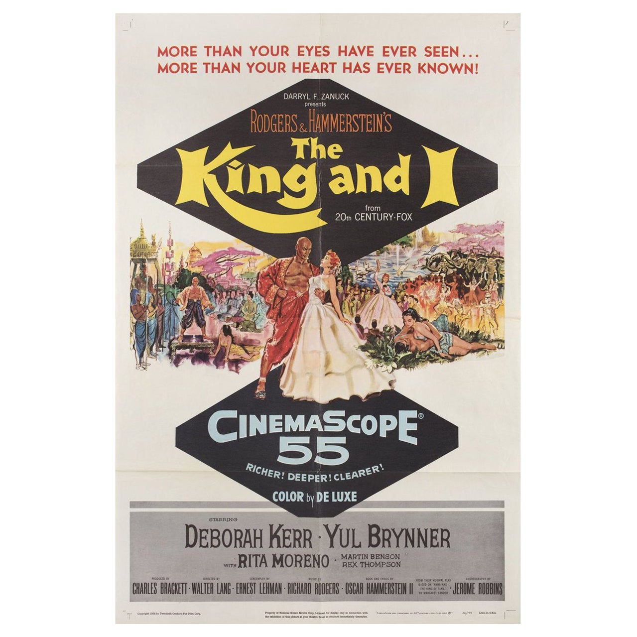 The King and I 1956 U.S. One Sheet Film Poster