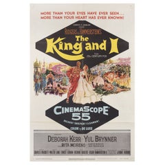 The King and I 1956 Affiche de film américaine en une page