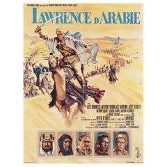 Vintage Lawrence of Arabia 1962 French Moyenne Film Poster