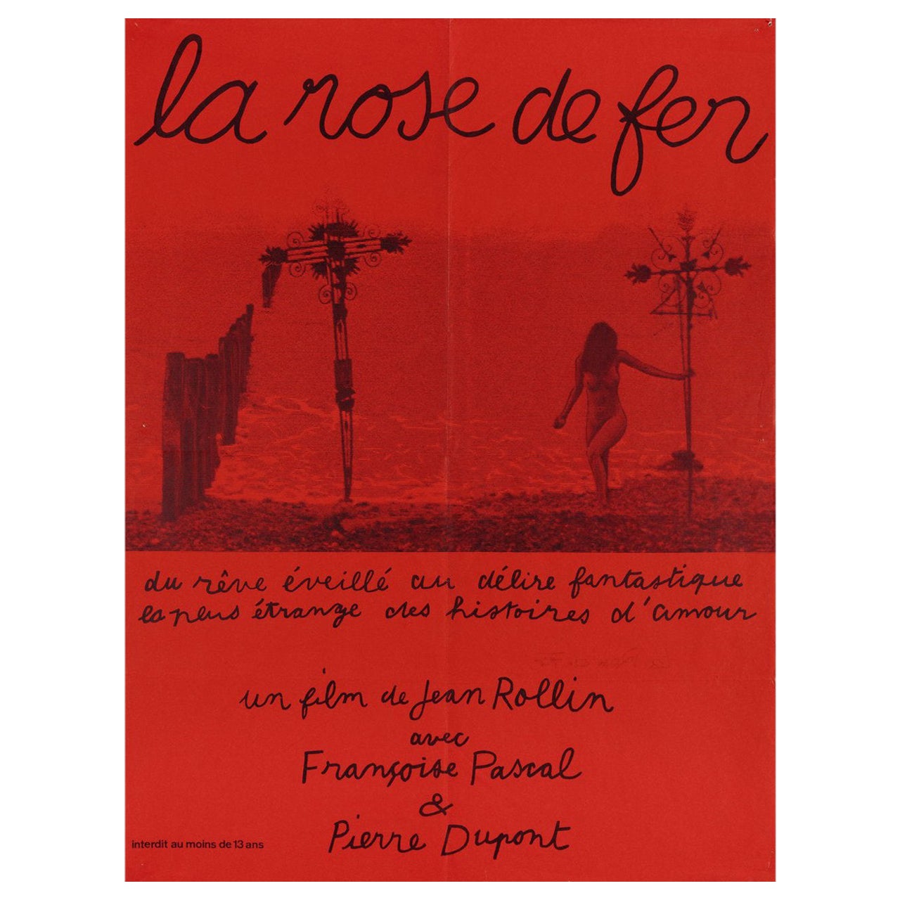 Französisches kleines Filmplakat „Eiserne Rose“ von 1973 im Angebot