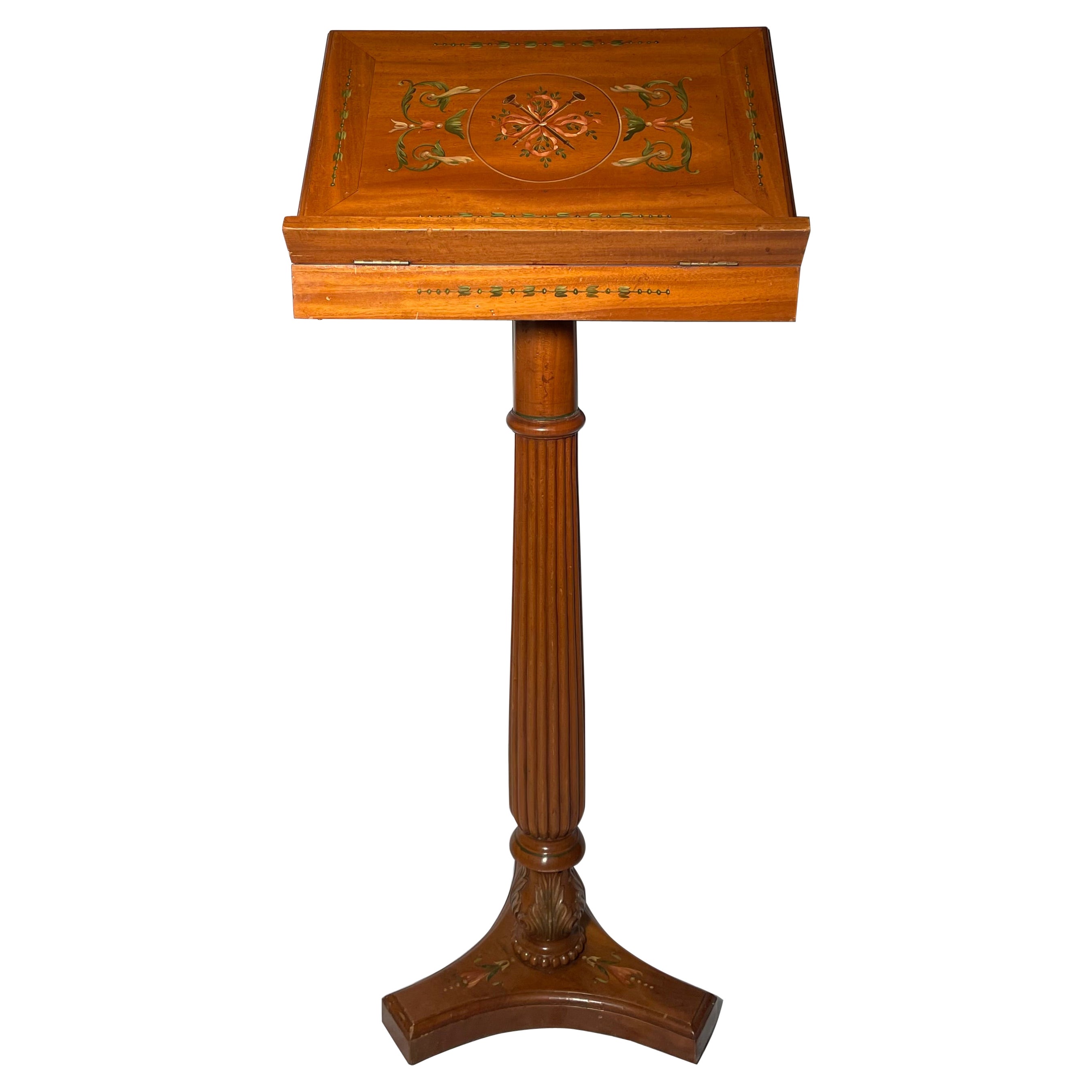 Antique Satinwood Music Stand circa 1900 For Sale