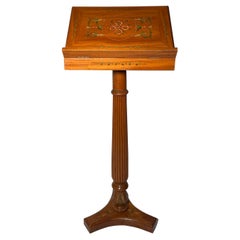 Stand de musique antique en bois de satin circa 1900