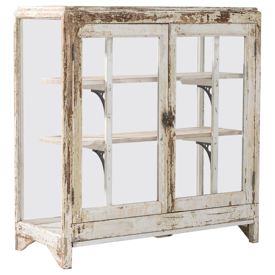 20th Century French Patinated Wooden Vitrine