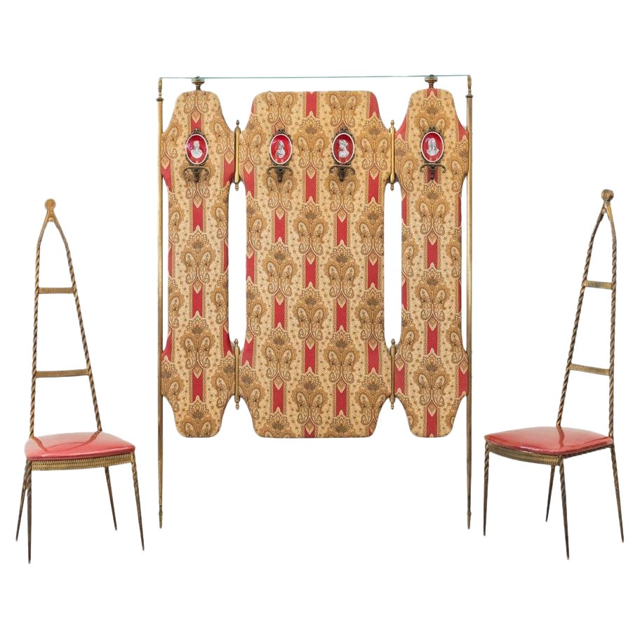 Ensemble de salon par Paolo Buffa pour Pozzi et Verga, 1950, ensemble de 3 en vente