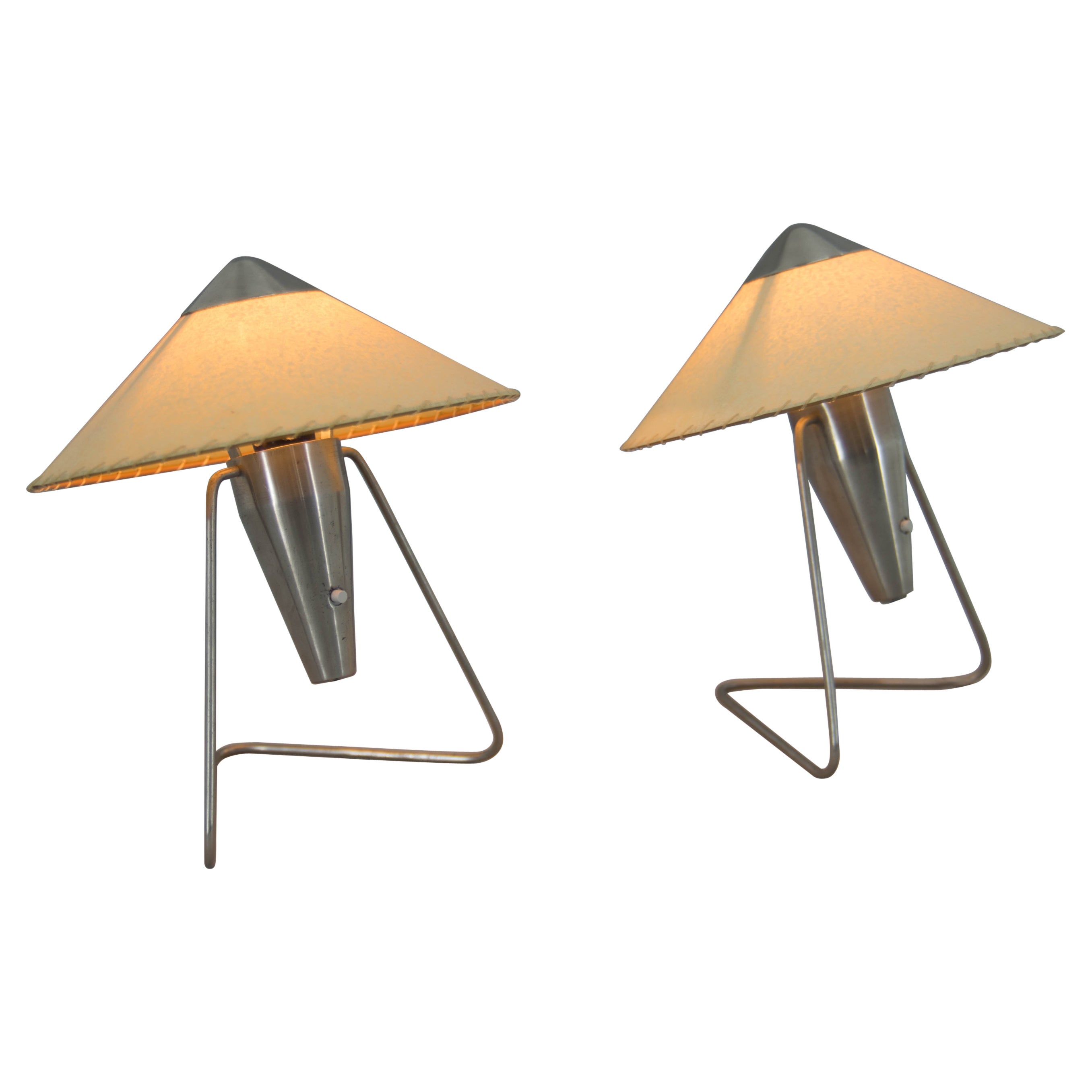 Set of Two Table or Wall Lamps by Frantova for OKOLO, Czechoslovakia, 1950s