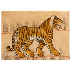 1970s Jaime Parlade Designer Hand Painting "Bengal Tiger"