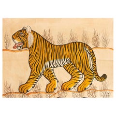 1970s Jaime Parlade Designer Hand Painting "Bengal Tiger"