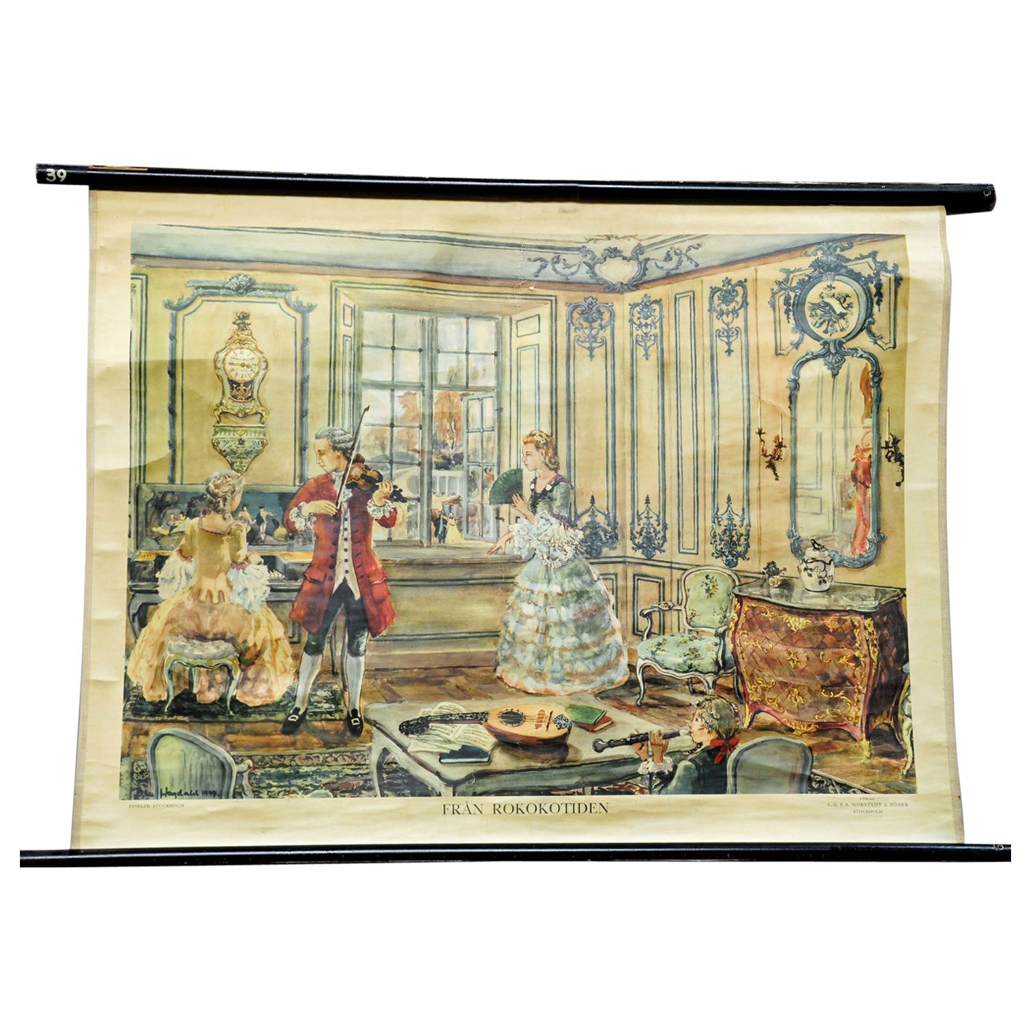 Vintage Mural Cottagecore Wall Chart Fran Rococo Times Making Music For ...
