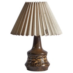 Løvemose, lampe de table, grès, tissu, Danemark, années 1960