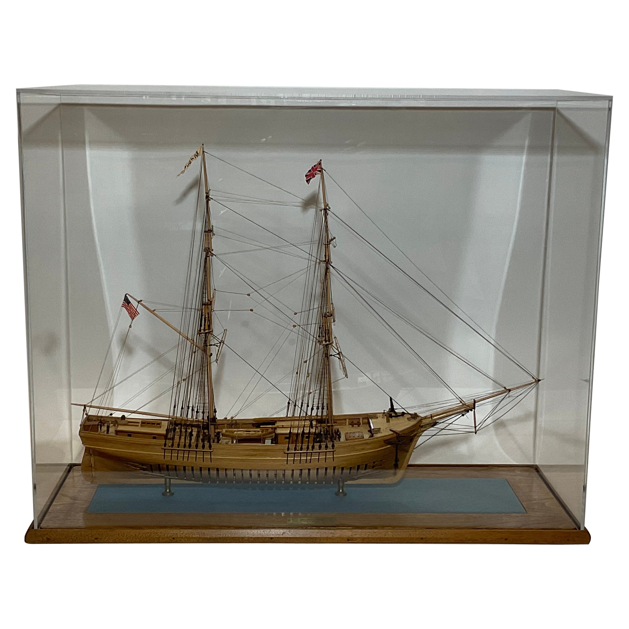 Ship model of Brig Pilgrim by Hitchcock For Sale