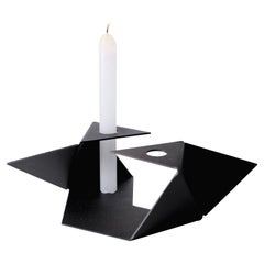 Black Platonic candleholder (two candles) by Gabriel Freitas
