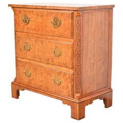 Baker Furniture Georgian Burled Walnut Bachelor Chest