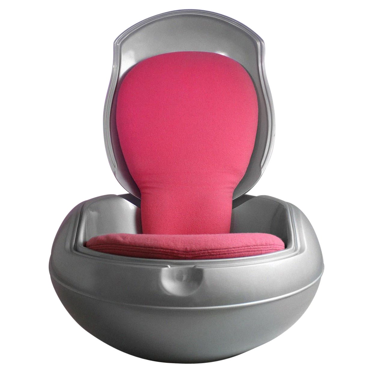 Peter Ghyczy Garden Egg Chair Deluxe 90's Space Age Lounge Poly Pink Space grey For Sale