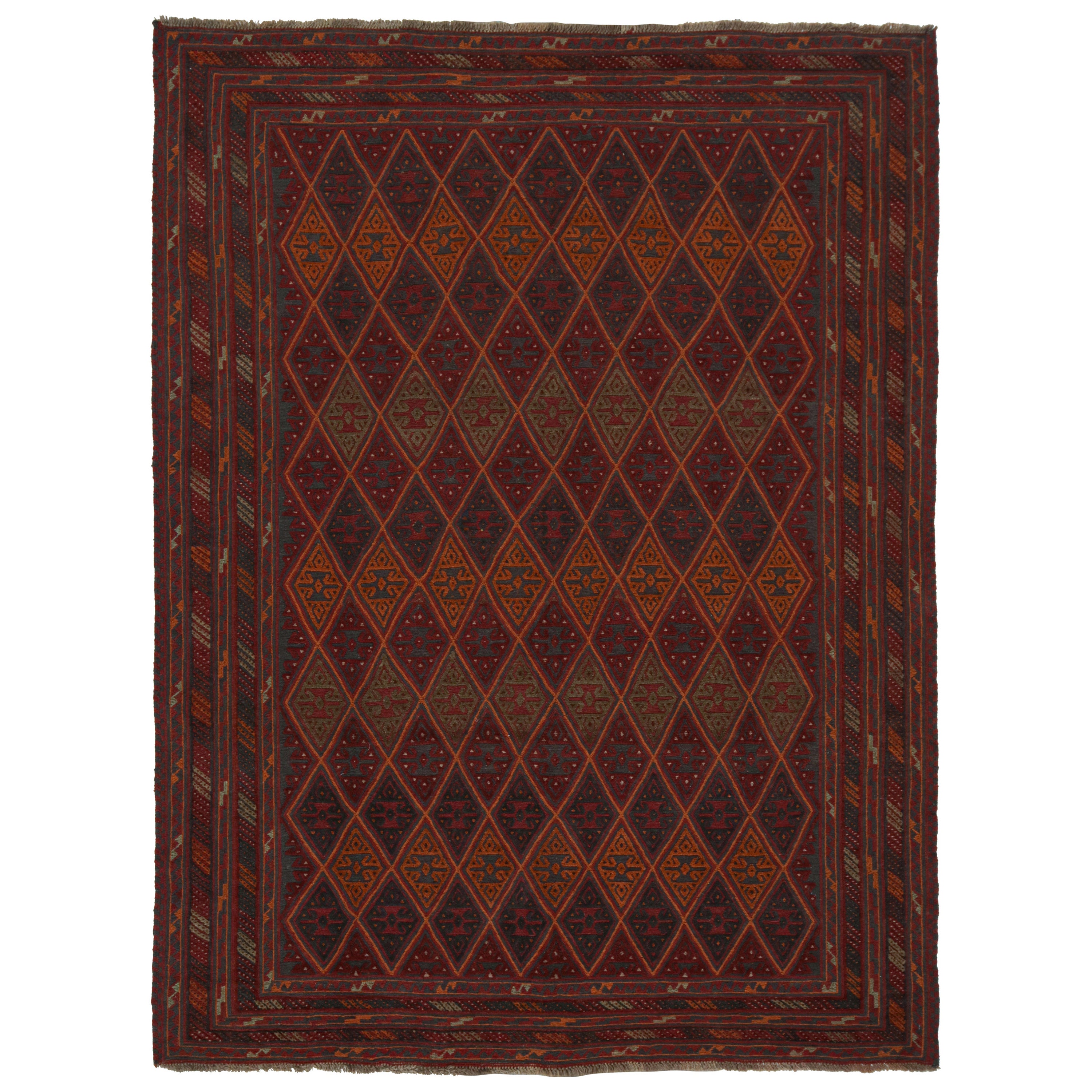 Vintage Afghan Tribal Baluch Teppich in Rot mit geometrischen Mustern aus Rug & Kilim