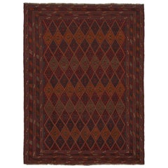 Tapis baluch vintage afghan tribal rouge à motifs géométriques de Rug & Kilim