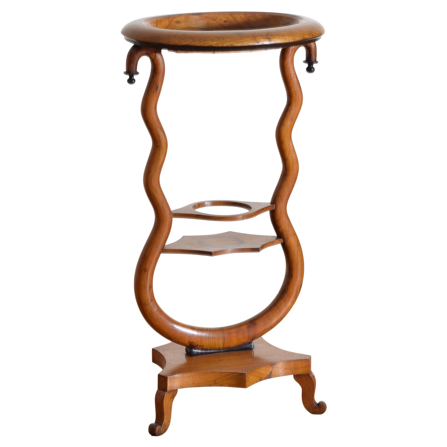 Charles X Period Maple Wood and Marble Inset Side Table, ca. 1825