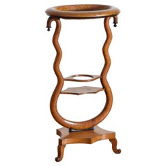 Antique Charles X Period Maple Wood and Marble Inset Side Table, ca. 1825