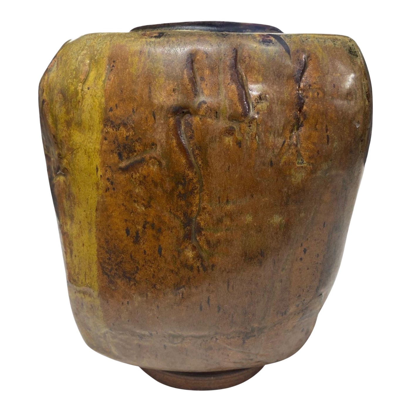 Joel Edwards Signed Mid-Century Modern Brutalist California Studio Pottery Vase